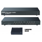Splitter/Amplificatore HDMI 1 IN 8 OUT su Cat.5