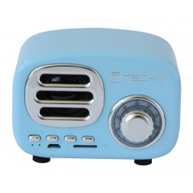 Speaker Bluetooth Wireless, Design Radio Classico, azzurro
