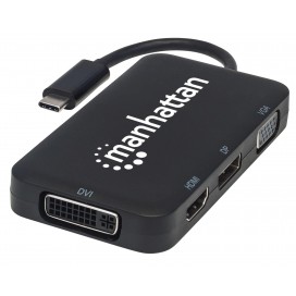 Adattatore USB-C 4 in 1 a  DP/HDMI/DVI/VGA Nero