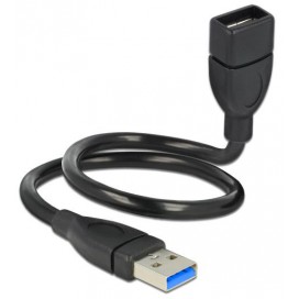 Cavo semi-rigido USB3.0 A Maschio / A Femmina 35cm Nero