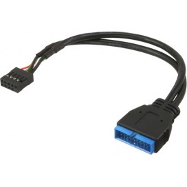 Adattatore Interno USB 3.0 2x10pin M / USB2.0 2x5pin F 15cm