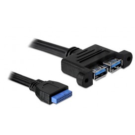 Cavo Interno USB3.0 19 pin Femmina / 2x USB A Femmina
