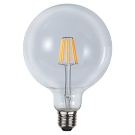 Lampada a LED E27 G125 6W 600lm Bianco Caldo Dimmerabile, Classe A+