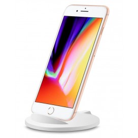 Caricabatterie Wireless Qi Stand Stondato 5W Bianco