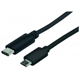 Cavo SuperSpeed USB-C Maschio / USB2.0 MicroB Maschio 1m Nero
