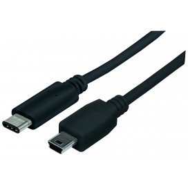 Cavo HiSpeed USB Mini-B Maschio / USB-C Maschio 1m Nero