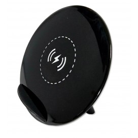Caricabatterie Wireless Fast Qi Stand con Rivestimento UV 5W Nero